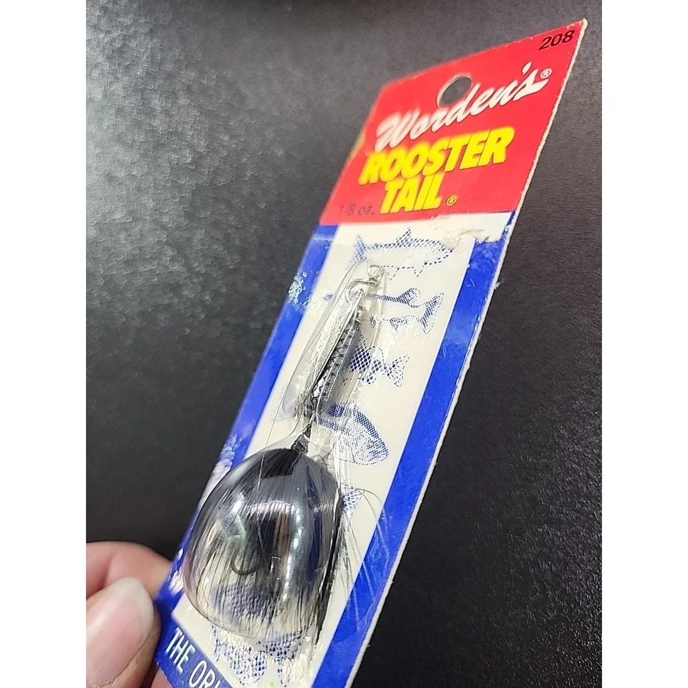 Yakima Bait Wordens The Original Rooster Tail‎ Spinner Lure, Black, 1/8-Ounce